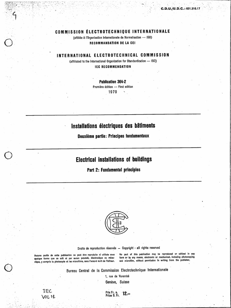 IEC 60364-2-1970 Scan | PDF