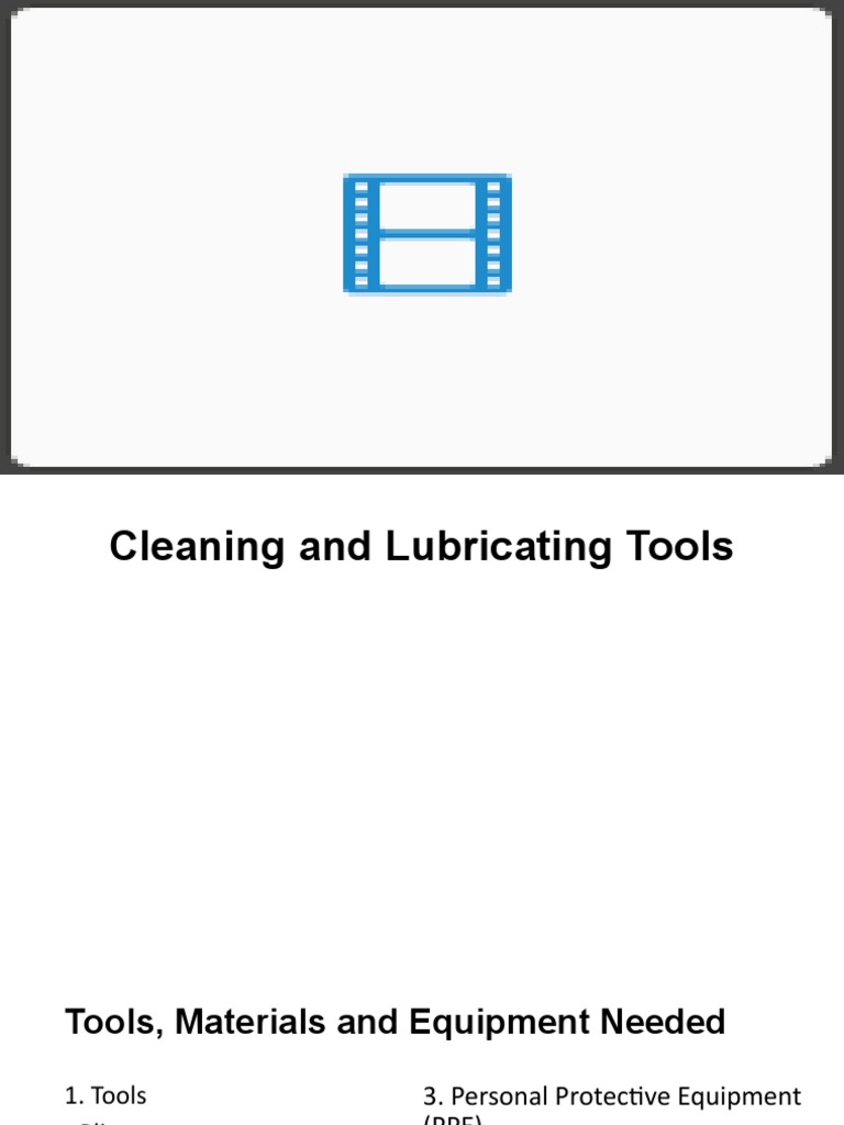 Performance Task in Cleaning and Lubricating Tools PDF Rust Lubricant
