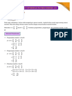 Materi Determinan Matriks Ordo 2x2