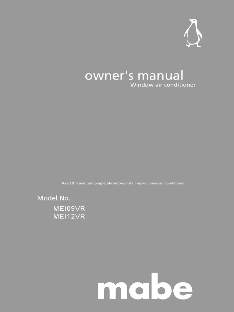 ManualUsuario MEI12VRSM PDF Air Conditioning Electrical Engineering