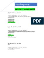 ACC501 Fall 2011 Quiz Questions