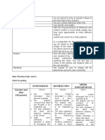 Critique Rubric