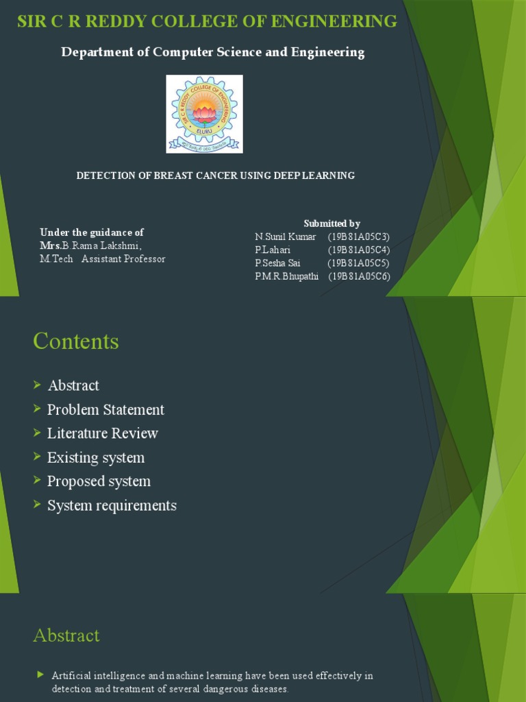 Breast Cancer Detection via Deep Learning | PDF | Cancer | Breast Cancer