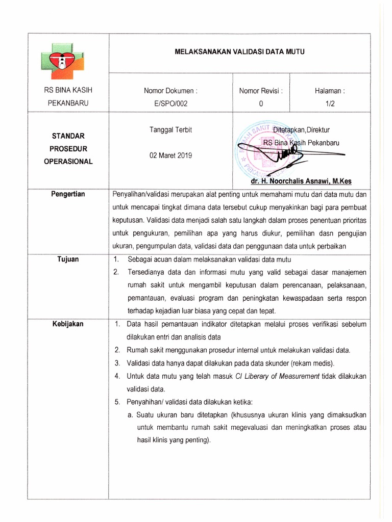 Spo Validasi Data | PDF