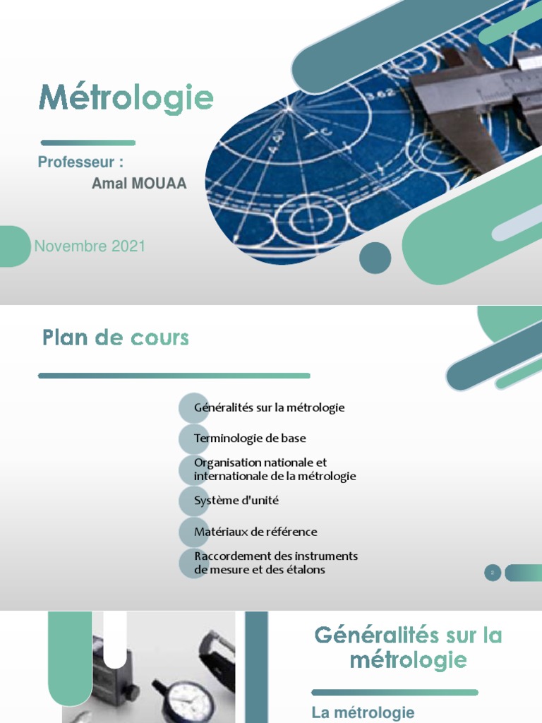 Chapitre 1 de Métrologie | PDF | Calibrage | Métrologie