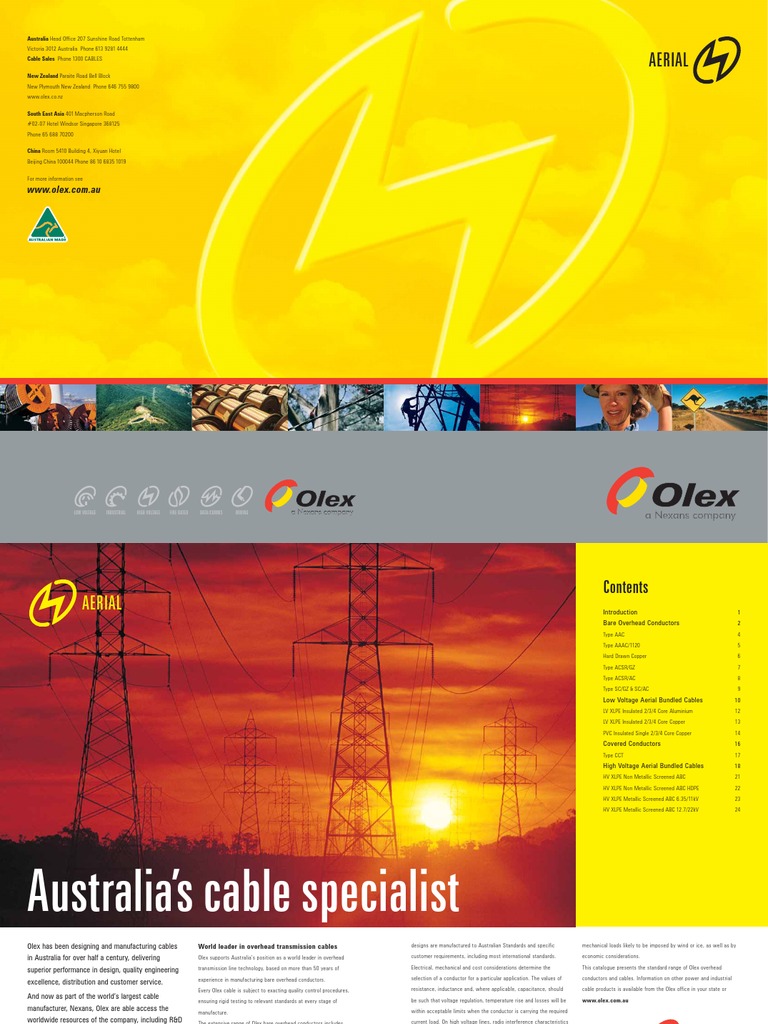 Olex Aerial Insulator (Electricity) Cable