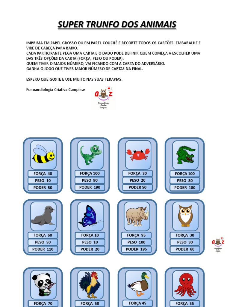 Jogo Super Trunfo | PDF