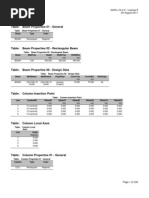 Table: Beam Properties 01 - General: RAFT1.fdb SAFE v12.2.0 - License # 20 August 2011