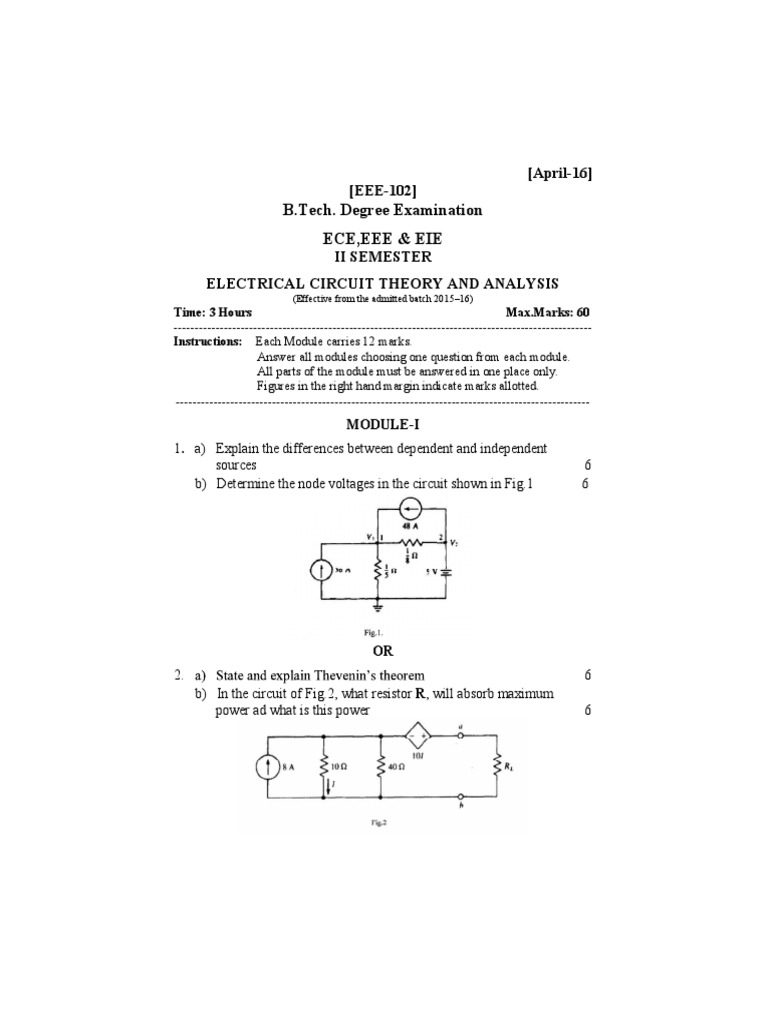 Electrical Circuit Theory and Analysis PDF
