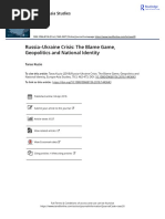 Russia Ukraine Crisis The Blame Game Geopolitics and National Identity