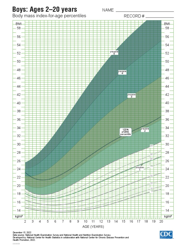 BMI Percentiles for Boys Ages 2-20 | PDF | Body Mass Index | Epidemiology
