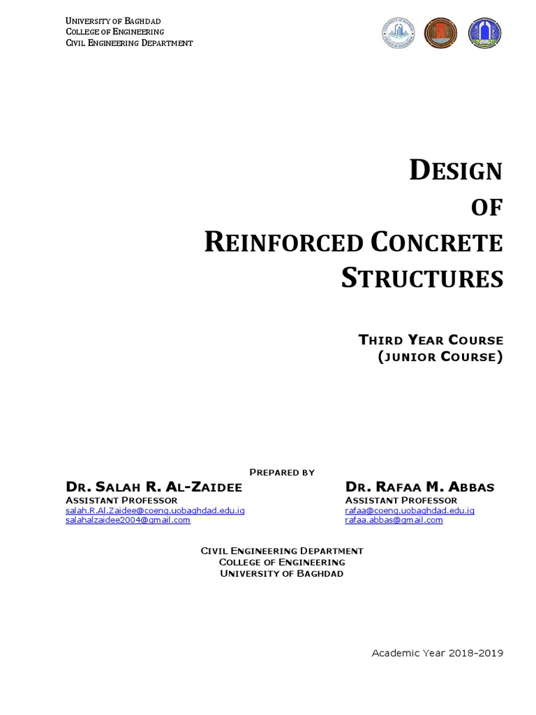 Reinforced Concrete Design Course Syllabus | PDF | Bending | Beam ...