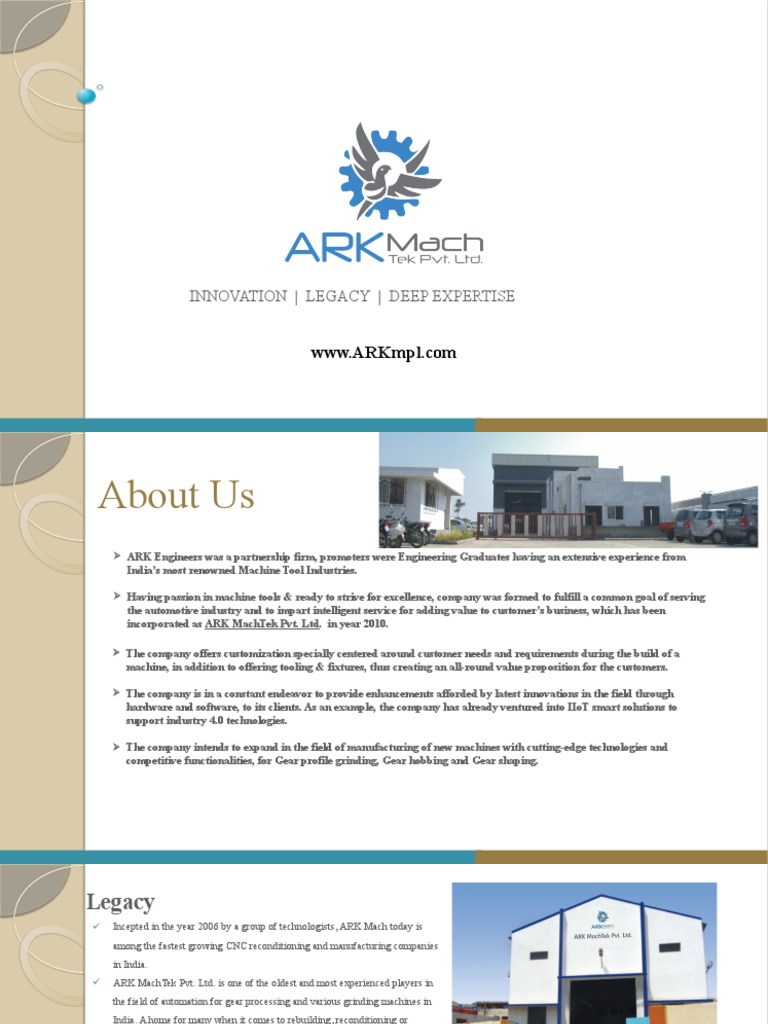 ARK MachTek: Innovating Gear Solutions | PDF | Numerical Control ...