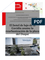 El Hotel de Lujo de La Gavidia Asume La Reurbanización de La Plaza Del Duque