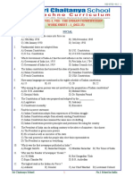 8 Class Gtso Work Sheet - 1 (The Indian Constitution)