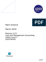 ASE20098 Mark Scheme March 2019