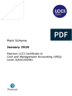 ASE20098 January 2020 Mark Scheme