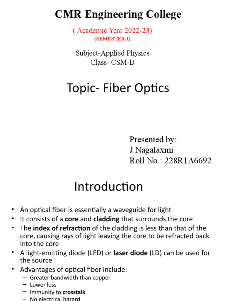 Optical Fiber Ppt Ap Pdf Optical Fiber Dispersion Optics