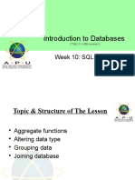 Introduction to SQL Aggregate Functions, Joins and Grouping