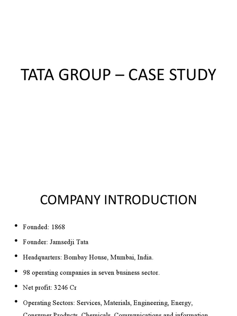 tata group case study pdf