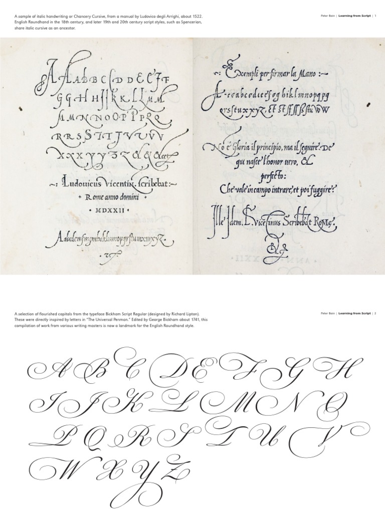 Exploring English Roundhand Script | PDF | Calligraphy | Western ...