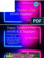 Happy Teacher's Day Wishes from HNHS Students