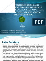 Studi Faktor-Faktor Yang Menentukan Minat Masyarakat Terhadap Tanaman