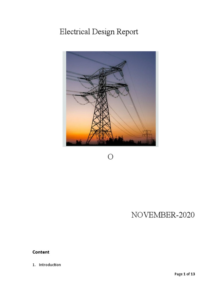 Electrical Design and Illumination Report | PDF | Lighting ...