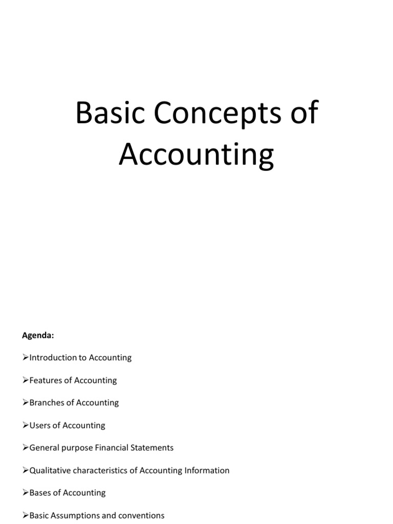 Basic Concepts of Accounting | PDF | Finance & Money Management