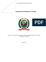 Protocolo para la redacción del artículo científico en la Universidad Santo Domingo de Guzmán