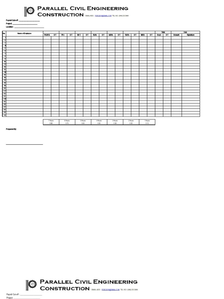 Payroll CutOff Project Location PDF