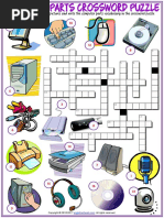 Computer Parts Vocabulary Esl Crossword Puzzle Worksheet For Kids