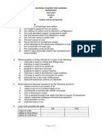 National Academy for Learning Grade 8 WS on Carbon and its Compounds