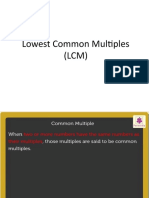 Lowest Common Multiples (LCM)