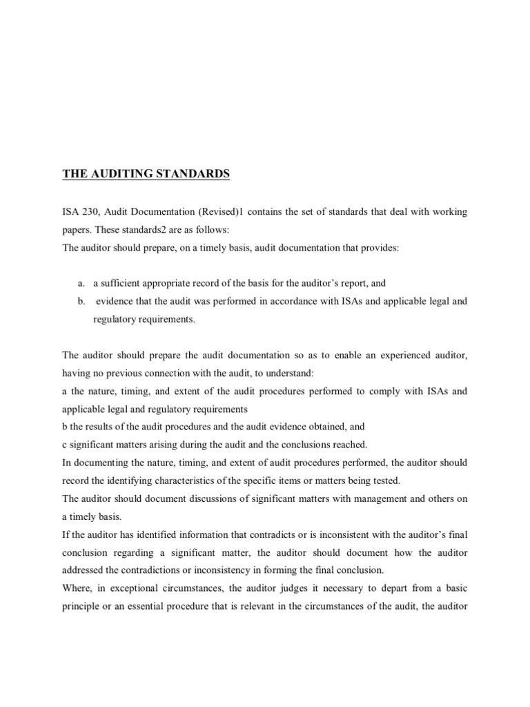 Audit Working Papers PDF Audit Internal Audit