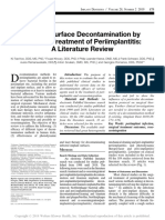Implant Surface Decontamination by Surgical Reatment of Periimplantitis A Literature Review