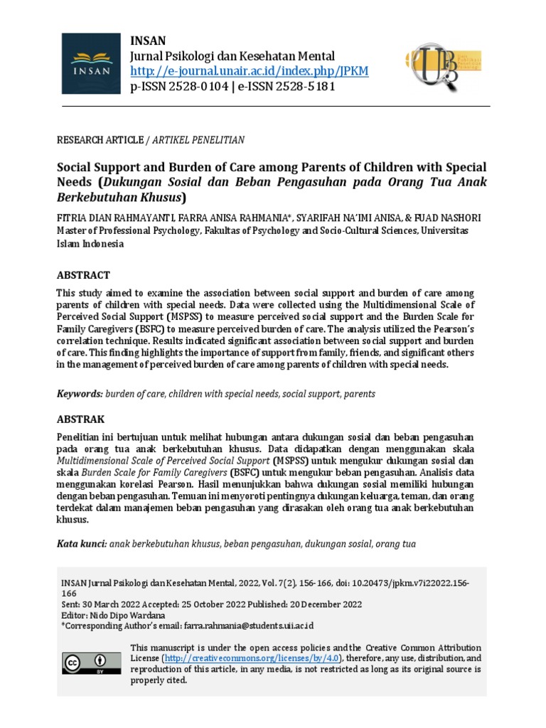 Social Support's Impact on Caregiver Burden | PDF | Social Support ...