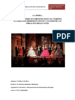 Historia del Canto - Opera desde inicio hasta el Verismo ( Trabajo Literatura conserva. Cristina)