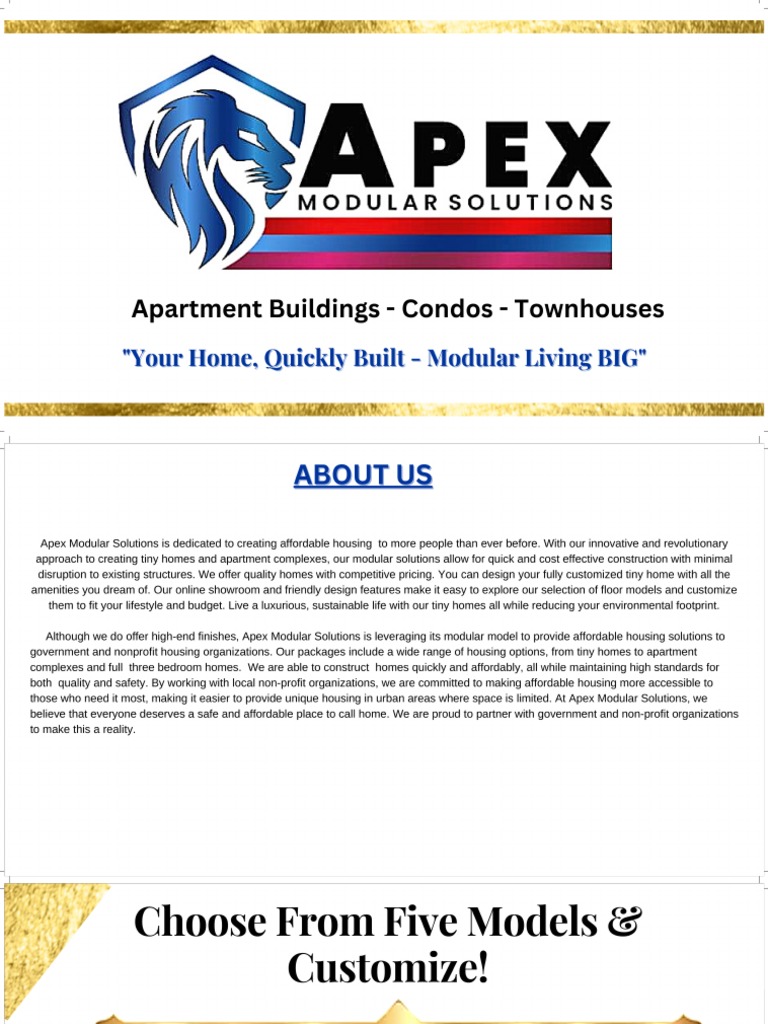 Apex Apartment Condos Booklet PDF