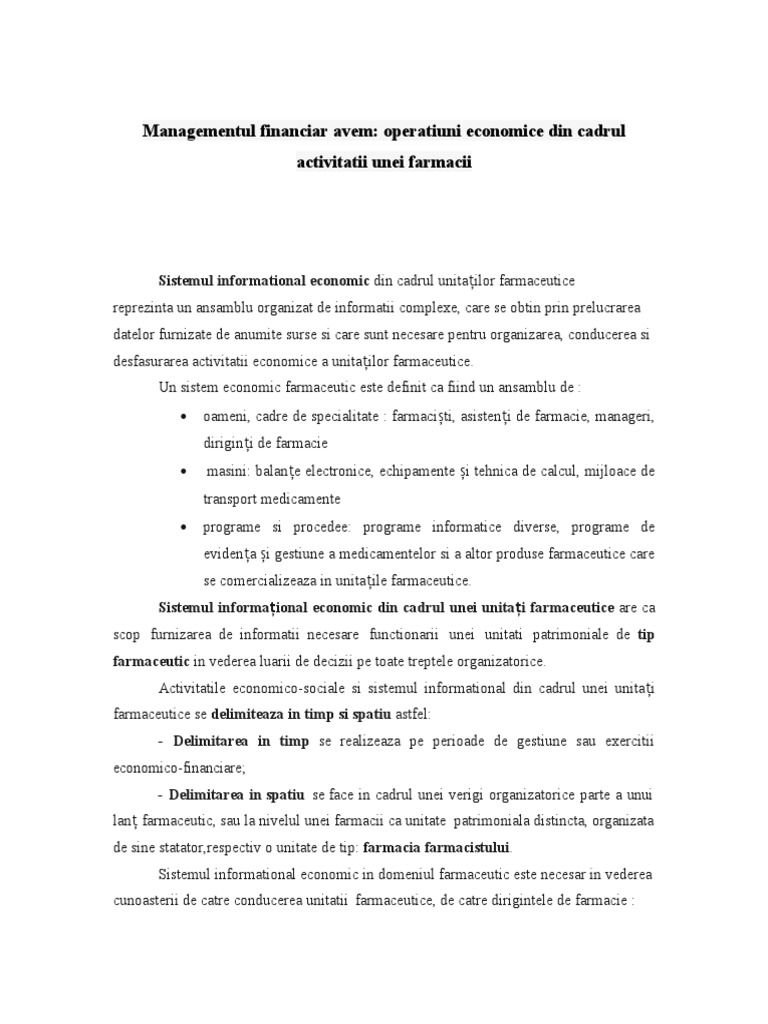 Sistemul Informational Economic | PDF