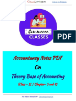 Accountancy Notes PDF Class 11 Chapter 3 and 4