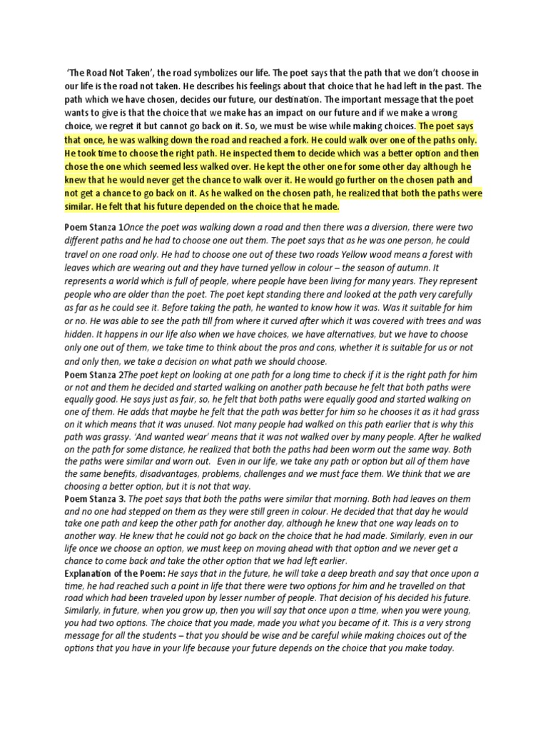 The Road Not Taken | PDF