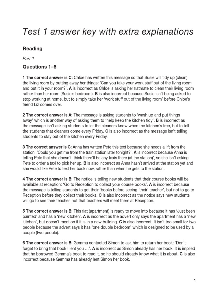 Test 1 Answer Key, Reading | PDF | Syntax | Linguistic Morphology