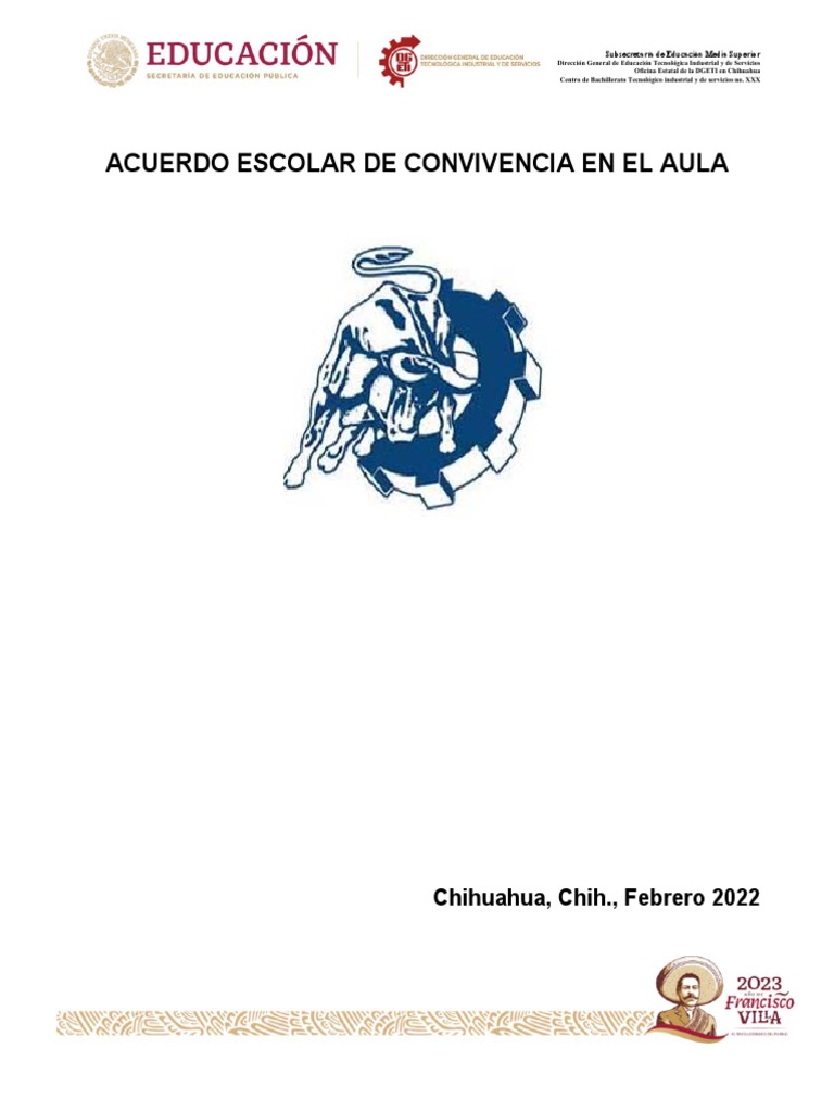 Acuerdo de Convivencia Escolar DGETI | PDF | Salón de clases | Maestros