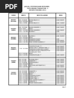 Jadual Peperiksaan Percubaan SPM 2011 Negeri Pahang, Tingkatan 5.