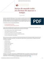 Calendários mundiais: formas de marcar tempo