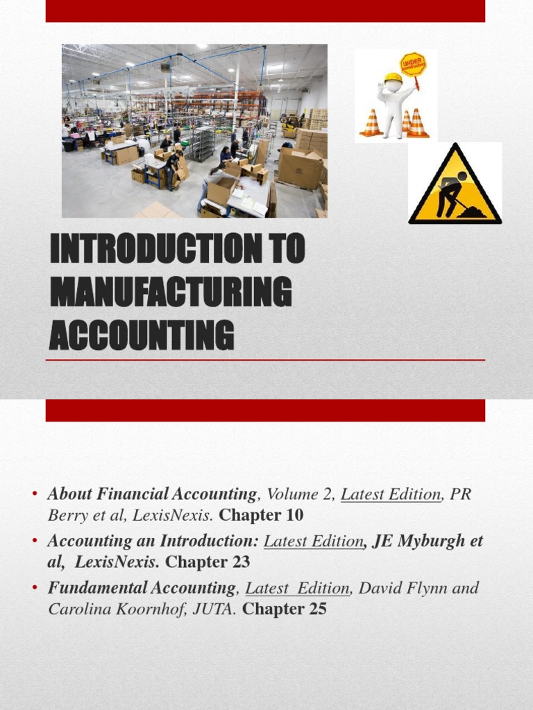 Manufacturing Accounts In Accounting Pdf Cost Inventory