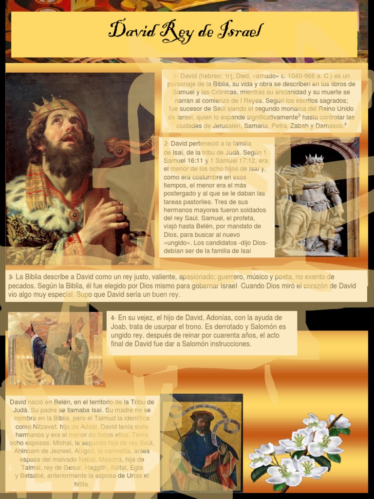 Biografía del Rey David en la Biblia | PDF