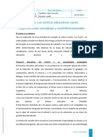 LEGISLACIÓN: Trabajo: Los Centros Educativos Como Organizaciones Complejas y Multidimensionales