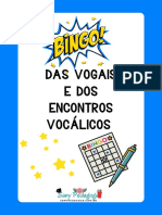 Vogais e encontros vocálicos bingo guia